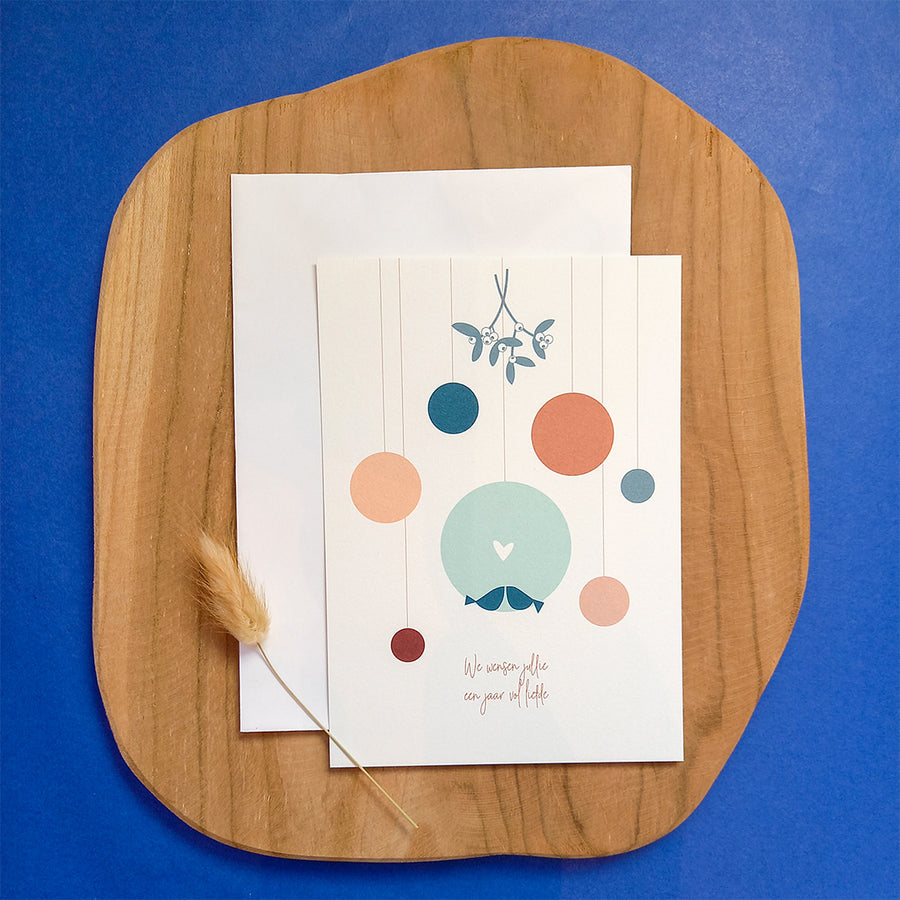 Een jaar vol liefde - set van 5 dezelfde kaarten