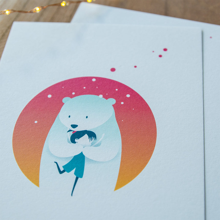 Warme winter wensen - set van 5 dezelfde kaarten