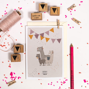 Postkaart Hooray Lama
