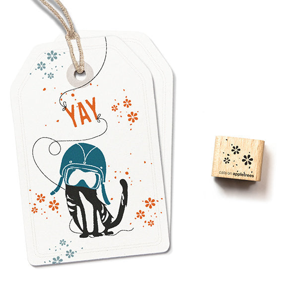 Mini Stempel bloemenwolk