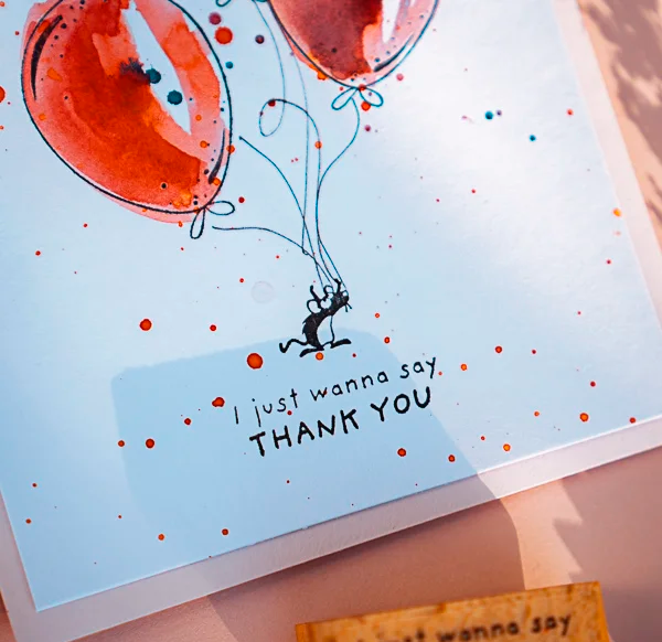 Stempel 'Just Wanna Say Thank You'