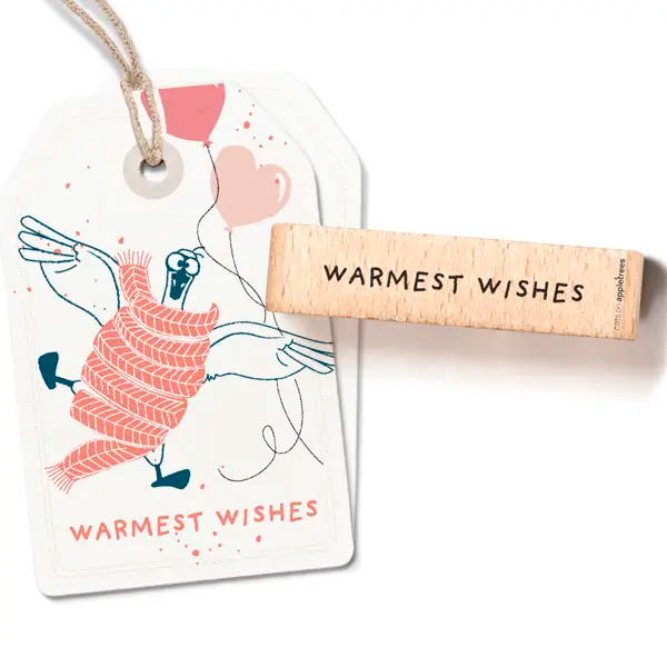 Stempel 'Warmest Wishes'